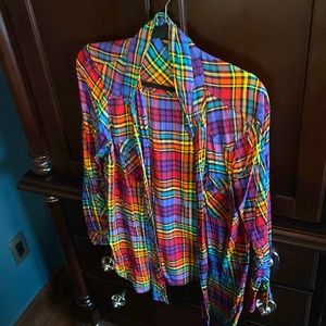 Torrid Button Down Plaid Shirt